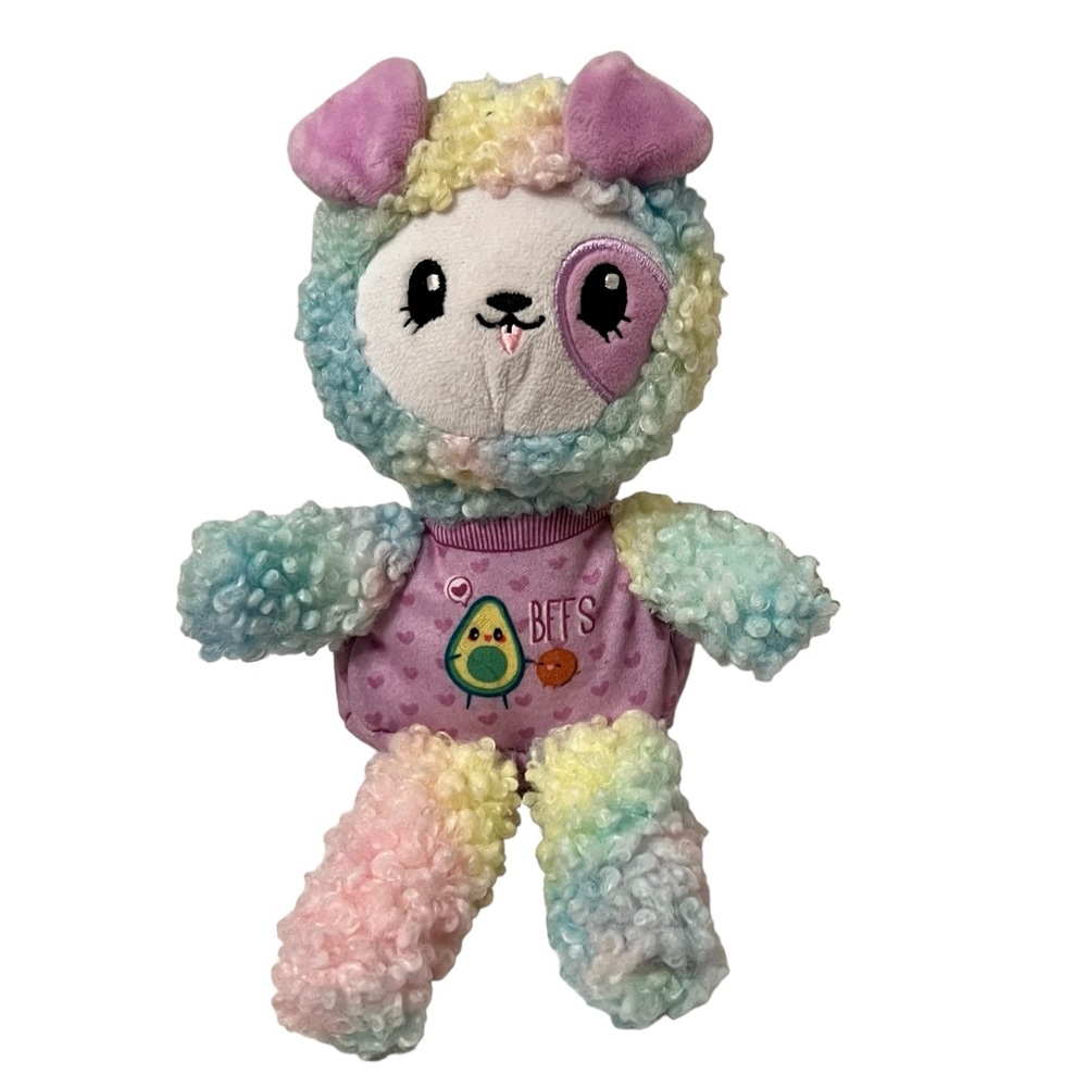 Pikmi Pops BFFS Pajama Llama 10” Rainbow Avacado Plush Toy Animal